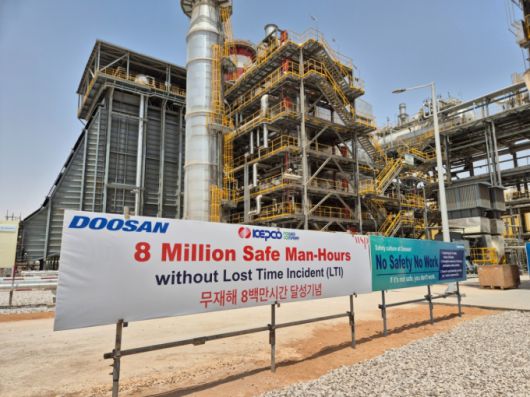 사우디 자푸라1 열병합 발전소 현장. /사진=산업통상자원부 공동취재단