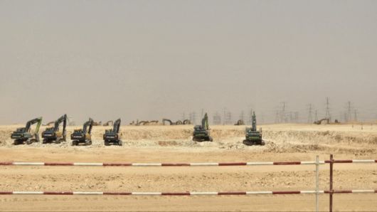 사우디 루마1 가스복합발전소 건설 현장. /사진=산업통상자원부 공동취재단