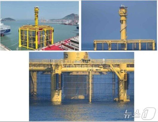 중국이 지난해 서해 한중 잠정조치수역(PMZ)에 설치한 '선란 2호'/사진=뉴스1(엄태영 국민의힘 의원실 제공)