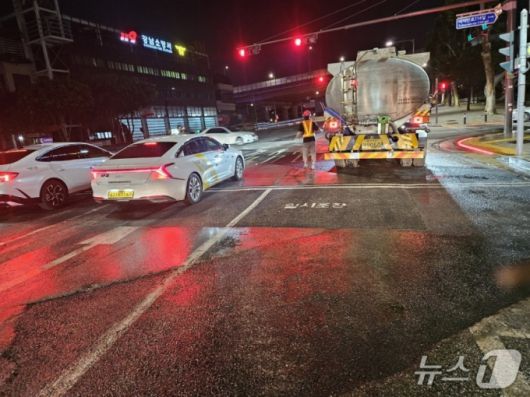서울 강남 테헤란로 동공 복구 현장 사진. /사진=서울시