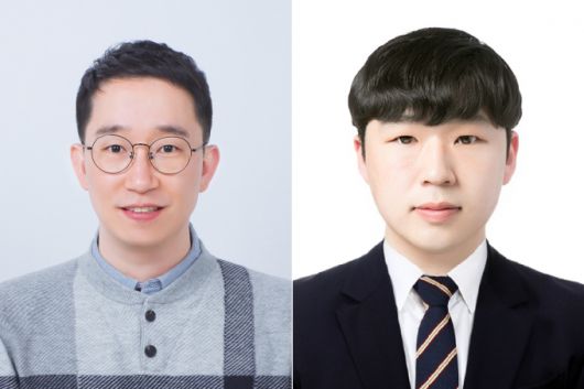 배근열 금오공대 소재디자인공학전공 교수(왼쪽 사진)와 제1저자 한강토 석사과정./사진제공=금오공대