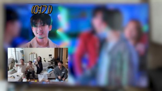 고은아·미르 가족이 조하진군 데뷔작 드라마 '대운을 잡아라'를 함께 시청하며 웃고 있다. /사진=유튜브 갈무리