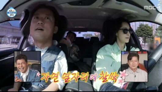 옥자연의 차에 탄 김대호. /사진=MBC '나 혼자 산다' 캡처