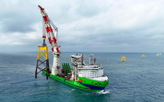 CDWE 발주로 만들어진 해상풍력 설치선 '그린제이드'/사진제공=CDWE