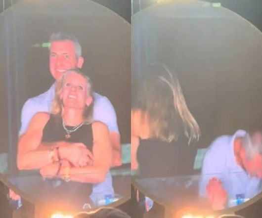 콜드플레이 콘서트 전광판을 통해 불륜 현장을 들킨 미국 IT 기업 아스트로노머 최고경영자(CEO)와 최고인사책임자(CPO). /사진= 틱톡 캡쳐