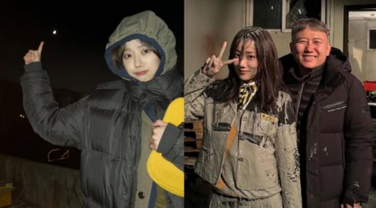 배우 이나은이 자신의 복귀작인 ENA 드라마 '아이쇼핑'의 촬영 현장 컷을 공개했다.  /사진=이나은 인스타그램