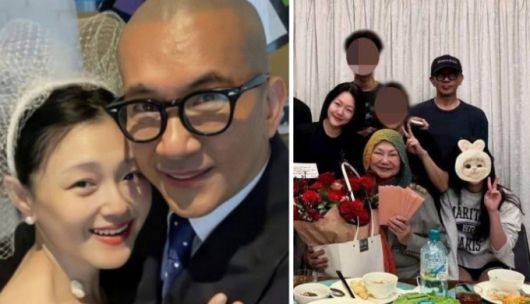 고(故) 대만배우 쉬시위안과 클론 구준엽의 혼인신고 당시 사진(왼쪽), 쉬쉬위안의 유족과 사진을 찍은 구준엽(오른쪽)의 모습. 아내 사망 이후 식음을 전폐해 급격하게 체중이 감소한 모습으로 눈길을 끌었다. /사진=쉬시위안, 쉬시디 인스타그램