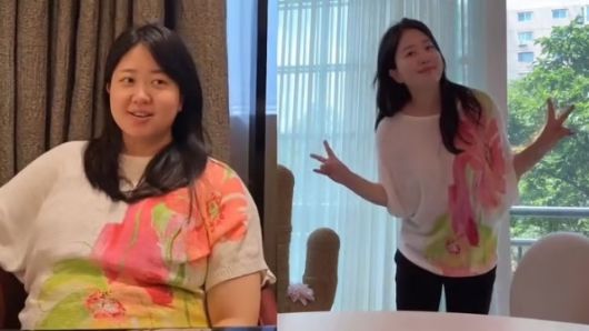 방송인 박수홍(55)이 아내 김다예(32)의 다이어트 전후 모습을 공개했다. /사진=박수홍 인스타그램 갈무리