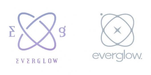 왼쪽이 한국 걸그룹 에버글로우 로고이고, 오른쪽은 일본 신인 걸그룹 에버글로우 로고다. /사진=X 갈무리