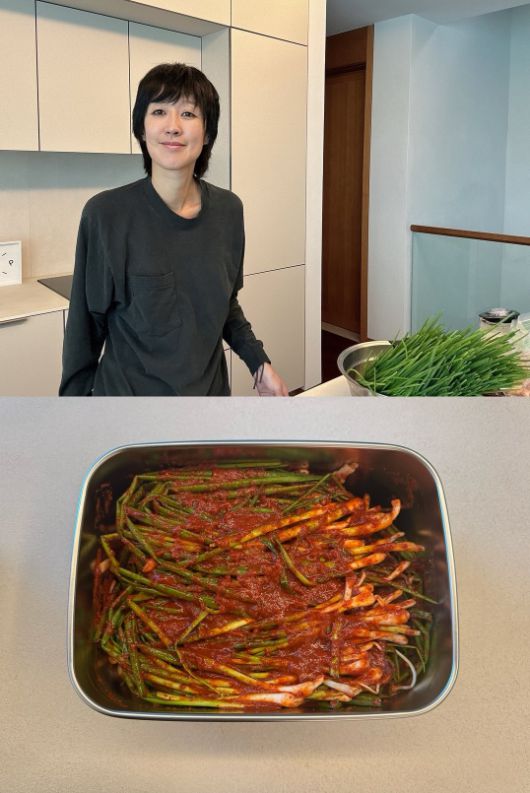 홍진경이 생일을 맞은 지드래곤에게 직접 담근 파김치를 선물했다. /사진=인스타그램 갈무리