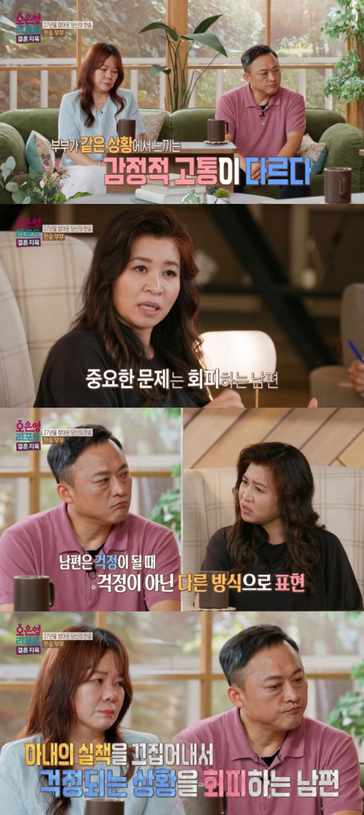 정신건강의학과 전문의 오은영 박사가 '한숨 부부' 남편은 상황이 꼬이면 아내 탓을 하면서 모른척 외면하는 회피 성향이 있다고 진단했다. /사진=MBC '오은영 리포트-결혼 지옥' 방송 화면