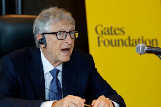 빌 게이츠 게이츠재단 이사장이 지난 21일 서울의 한 호텔에서 외교부 출입기자단과 기자간담회를 하고 있다./사진=뉴스1