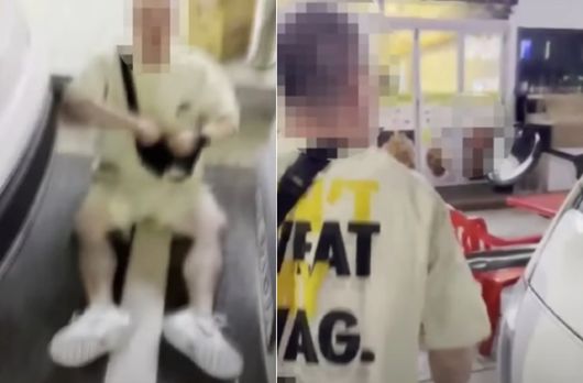 한밤중 거리에서 배달 기사가 만취한 남성으로부터 무차별 폭행당하는 모습이 공개됐다./사진=JTBC '사건반장'