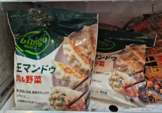 일본 도쿄 시부야의 대형 할인점 '돈키호테'에서 판매하고 있는 CJ제일제당의 비비고 만두./사진=유예림 기자