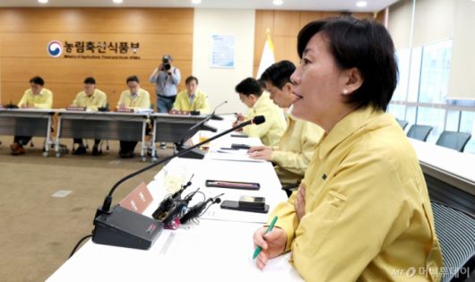 (세종=뉴스1) 김기남 기자 = 송미령 농림축산식품부 장관이 29일 오전 세종시 정부세종청사에서 열린 국가정보자원관리원(국정자원) 행정정보시스템 화재 관련 농림축산식품부 대응점검회의를 주재하며 대책을 논의하고 있다. 2025.9.29/뉴스1  Copyright (C) 뉴스1. All rights reserved. 무단 전재 및 재배포,  AI학습 이용 금지. /사진=(세종=뉴스1) 김기남 기자