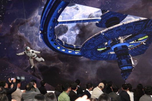 대전 스튜디오큐브에 조성된 국내 최대 규모이자 최고 사양의 버추얼스튜디오 모습. / 사진 = 한국콘텐츠진흥원 제공