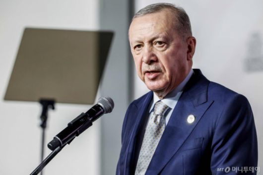 (요하네스버그 AFP=뉴스1) 이창규 기자 = 레제프 타이이프 에르도안 튀르키예 대통령이 23일(현지시간) 주요 20개국(G20) 정상회의 폐막 후 기자회견을 하고 있다. 2025.11.23./뉴스1  ⓒ AFP=뉴스1  Copyright (C) 뉴스1. All rights reserved. 무단 전재 및 재배포,  AI학습 이용 금지. /사진=(요하네스버그 AFP=뉴스1) 이창규 기자