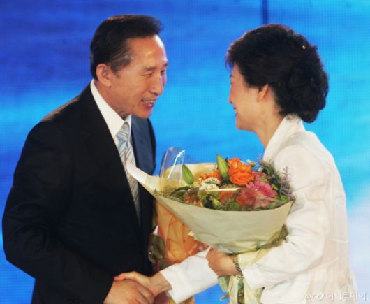 이명박 후보가 한나라당 대통령 후보로 결정 /사진=홍기원