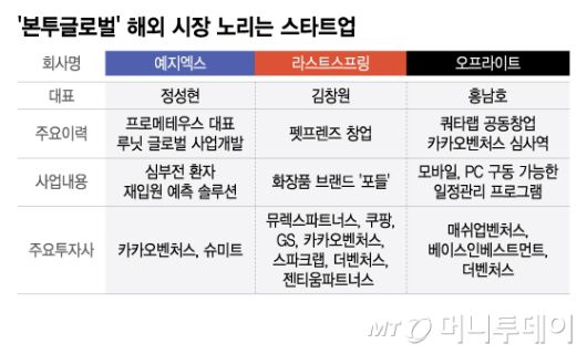 '본투글로벌' 해외 시장 노리는 스타트업/그래픽=이지혜