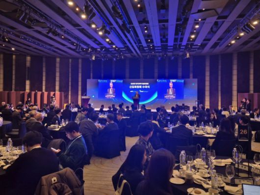 22일 오후 서울 웨스틴조선 호텔에서 열린 한국과학기술한림원(한림원) 2026년 신년 S&T(과학기술) 융합 포럼 및 신입회원패 수여식 현장 /사진=박건희 기자