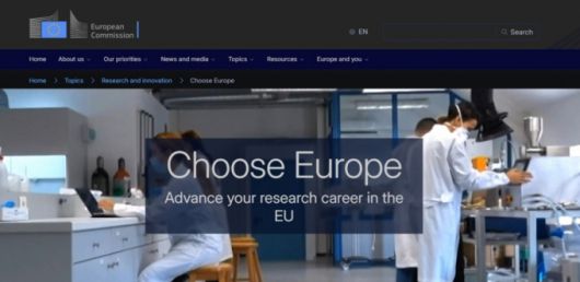 유럽연합(EU)의 '유럽을 선택하라' 홈페이지./사진=EU