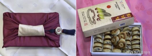 [경주=뉴시스] 최동준 기자 = 대통령실은 이재명 대통령이 경주 아시아태평양경제협력체(APEC) 참석차 한국을 방문한 시진핑 중국 국가주석에게 경주 황남빵을 선물했다고 31일 밝혔다. (사진=대통령실 제공) 2025.10.31. photo@newsis.com *재판매 및 DB 금지 /사진=