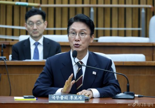 김민석 국무총리 후보자가 25일 서울 여의도 국회에서 열린 인사청문회에서 발언하고 있다. 2025.06.25. /사진=뉴시스 /사진=고승민