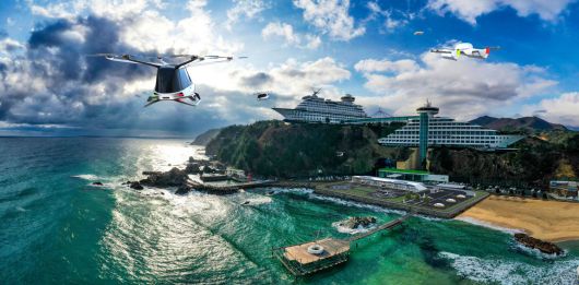 대우건설이 구상하는 UAM 관광 및 카고드론 활용 버티포트./대우건설 제공