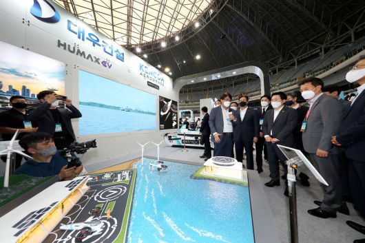 대우건설의 드론박람회 참가 사진./대우건설 제공