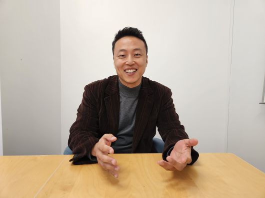 지난해 12월 5일 미국 실리콘밸리의 사무실에서 정영훈 엑스엘에이트 대표가 '조선비즈'와 인터뷰하고 있다. /이소연 기자