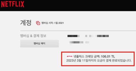 넷플릭스 튀르키예 계정이 우회 접속을 통해 국내에서 이용 중인 모습. /조선비즈 DB