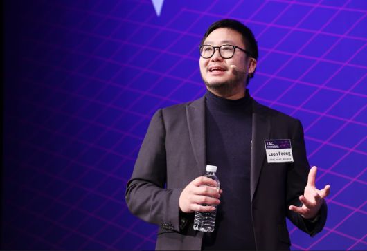 레온 풍 바이낸스 아태지역 대표가 지난 18일 '조선비즈 2023 가상자산 콘퍼런스'에서 기조연설을 하고 있는 모습. /조선비즈DB