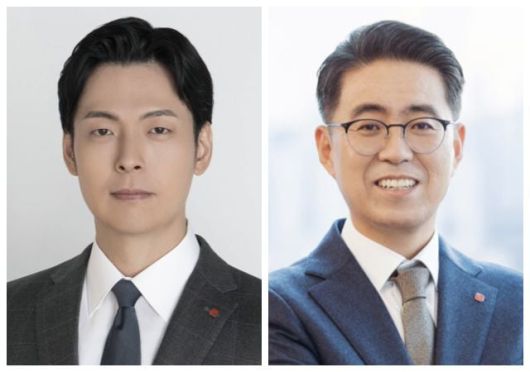 신유열 롯데지주 미래성장실장(왼쪽)과 노준형 롯데지주 ESG경영혁신실장. /롯데 제공