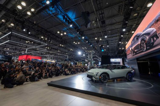 16일(현지시각) 미국 뉴욕 제이컵 재비츠 컨벤션 센터에서 열린 2025 뉴욕 국제 오토쇼에 마련된 기아관./기아 제공