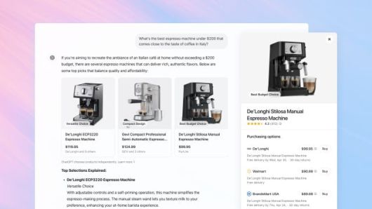 챗GPT의 쇼핑 검색 기능./오픈AI