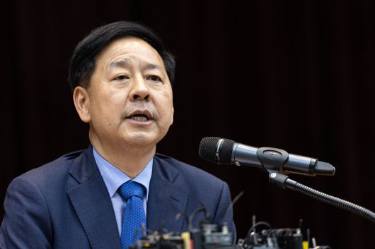 이재명 정부 첫 경제부총리 겸 기획재정부 장관 후보자로 지명된 구윤철 전 국무조정실장이 29일 서울 중구 예금보험공사에서 기자단 간담회를 하고 있다. /뉴스1