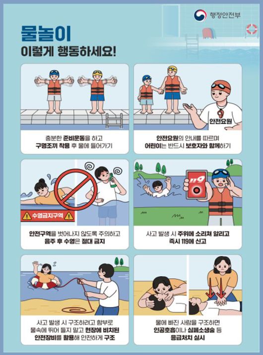 물놀이 안전 수칙. /행정안전부 제공