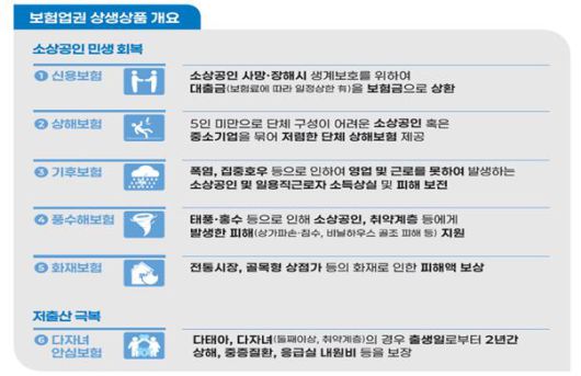 보험업권 상생상품 6개. /금융위원회