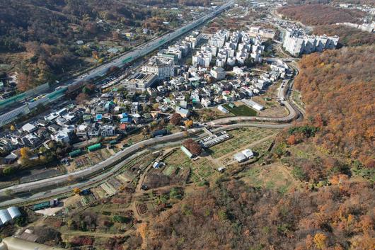 서울 서초구 서리풀 지구(신원동) 일대 모습. / 연합뉴스