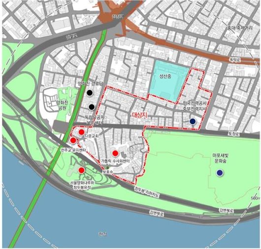 마포구 합정동 369번지 일대 모아타운 위치도 / 자료 = 서울시
