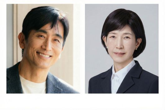 차인표 배우 겸 작가(왼쪽), 김정수 삼양식품 부회장