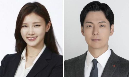 최윤정 SK바이오팜 전략본부장과 신유열 롯데바이오로직스 대표. /각 사