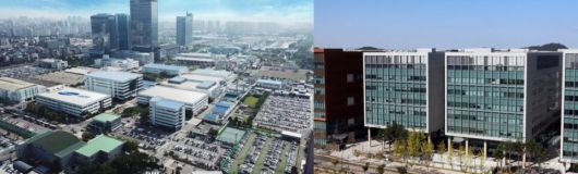 삼성전기 수원 사업장과 LG이노텍 마곡 본사./각 사 제공