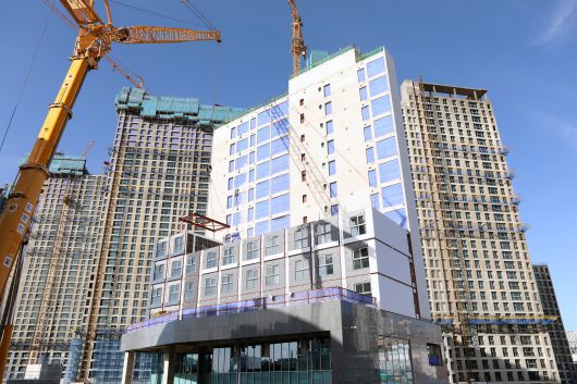 모듈러 공법을 적용한 현대엔지니어링의 용인영덕경기행복주택. /현대엔지니어링 제공