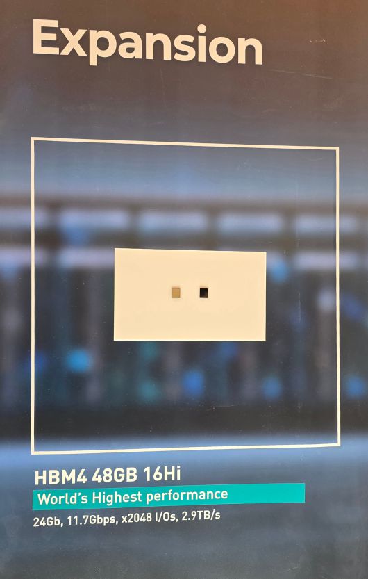 SK하이닉스가 미국 라스베이거스에서 지난 9일(현지시각) 폐막한 세계 최대 가전·정보기술(IT) 전시회 CES 2026에서 실물을 처음으로 공개한 6세대 고대역폭메모리(HBM) ‘HBM4 16단 48GB’가 전시돼 있다./라스베이거스=정두용 기자