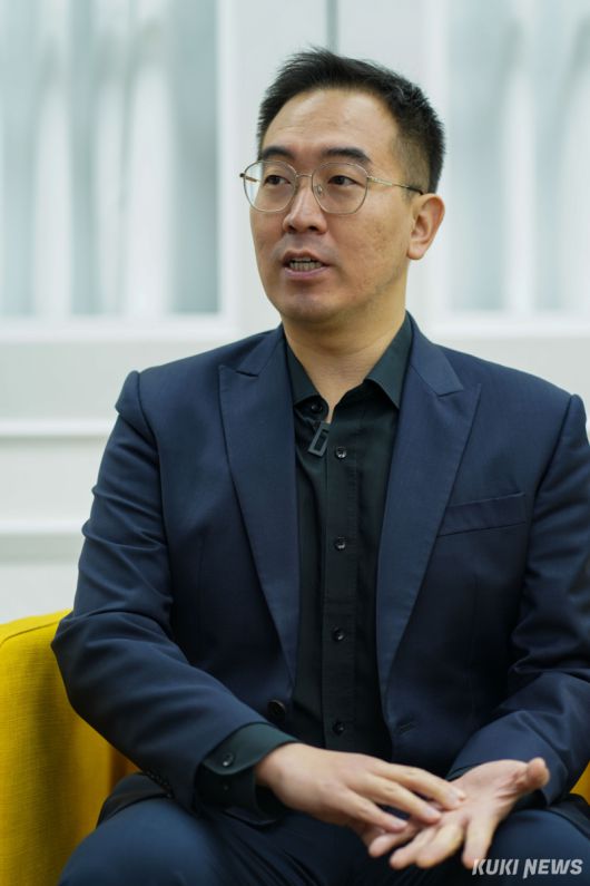 신생팀 영림프라임창호 지휘봉을 잡은 박정상 감독이 2024-2025 KB국민은행 바둑리그 선수선발식을 마친 후 서울 금천구 쿠키뉴스 스튜디오에서 인터뷰하고 있다. 유희태 기자