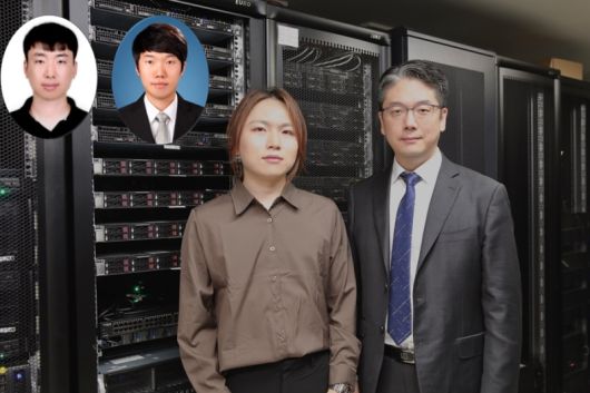 (왼쪽부터)윤희용 박사과정, 한동형 박사과정, 오세연 박사과정, 김민수 교수. KAIST