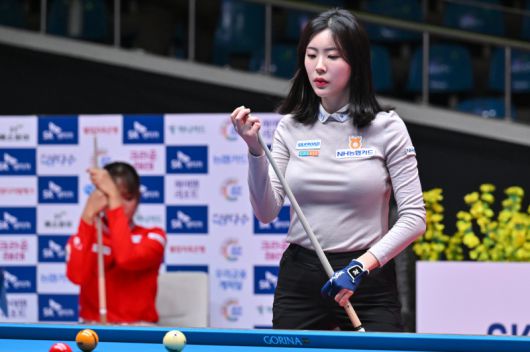 정수빈(NH농협카드)이 강지은을 3:1로 제압하고 16강에 올랐다. PBA 제공