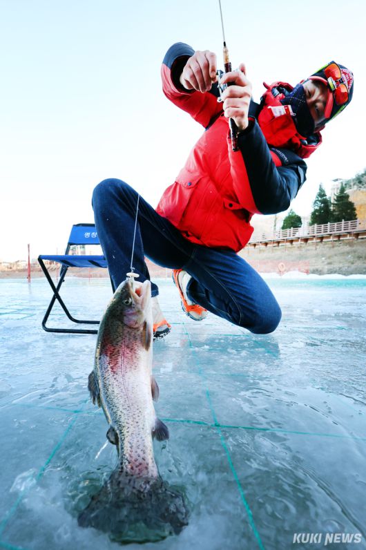 올해로 20주년을 맞은 평창송어축제가 1월 9일부터 2월 9일까지 32일간 강원 평창군 진부면 오대천 일원에서 펼쳐져 더욱 풍성한 체험과 문화 프로그램으로 관광객들을 맞이한다. 평창송어축제위원회 제공