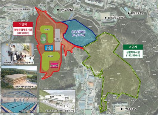 부산 사하구 신평 예비군훈련장 개발 구상안. 부산시청 제공.